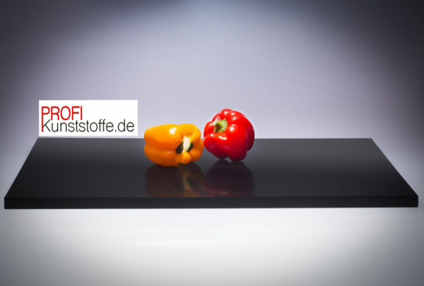 70 cm x 30 cm ,schwarzes Kunststoffschneidbrett, PROFIBRETT aus Vollkunststoff, HACCP geeignet, Spülmaschinenfest, höchst messerschonend, Industriequalität, für alle Lebensmittel geeignet